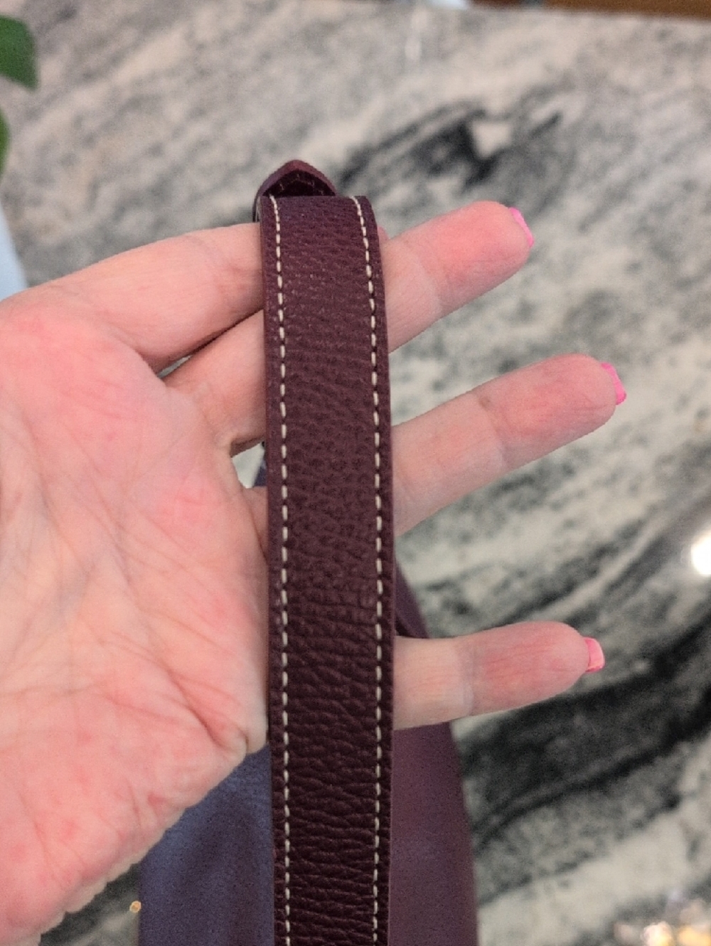 Dooney & Bourke Burgundy Pebble Leather Shoulder Bag w/Matching Wallet - Picture 14 of 16